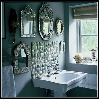 Square Bathroom Sinks on Multiple Mirrors On Wall White Pedestal Sink Grey Bathroom Paint Walls